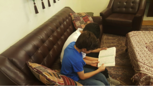 My kids reading Quran 